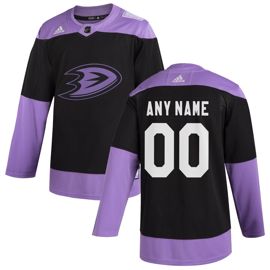 Men Anaheim Ducks adidas Black Hockey Fights Cancer Custom Practice NHL Jersey->customized nhl jersey->Custom Jersey